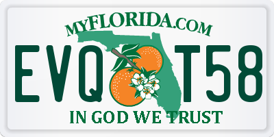 FL license plate EVQT58