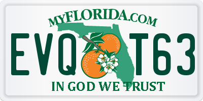 FL license plate EVQT63