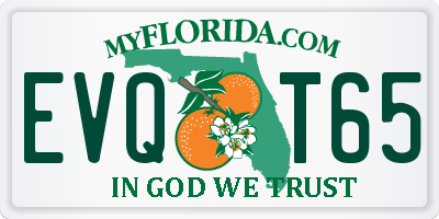 FL license plate EVQT65