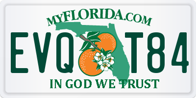 FL license plate EVQT84