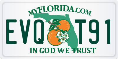 FL license plate EVQT91