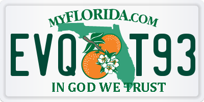 FL license plate EVQT93