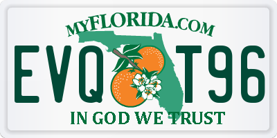 FL license plate EVQT96