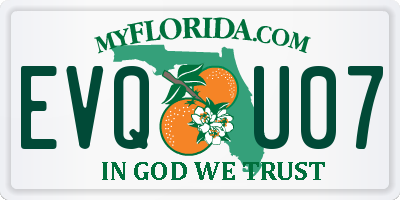 FL license plate EVQU07