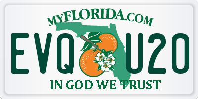 FL license plate EVQU20
