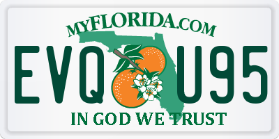 FL license plate EVQU95