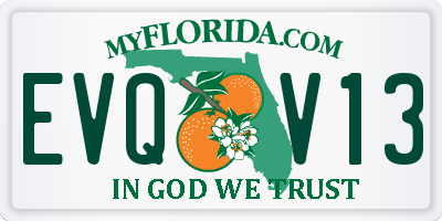 FL license plate EVQV13