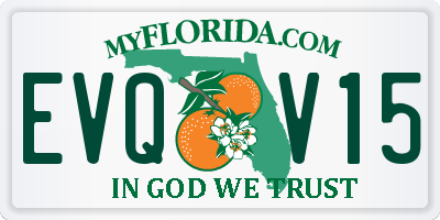 FL license plate EVQV15