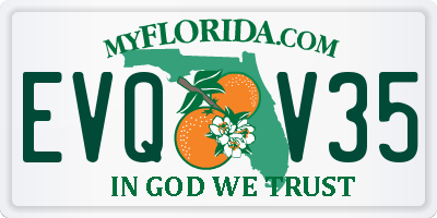 FL license plate EVQV35