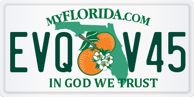 FL license plate EVQV45