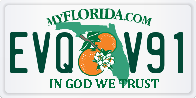 FL license plate EVQV91