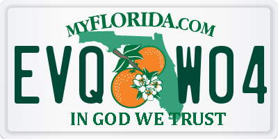 FL license plate EVQW04