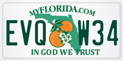 FL license plate EVQW34