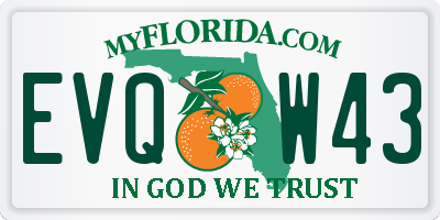 FL license plate EVQW43