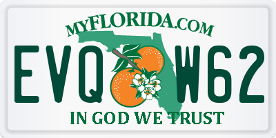 FL license plate EVQW62