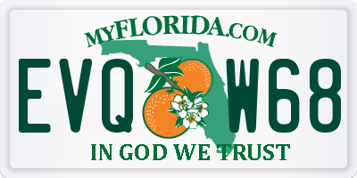 FL license plate EVQW68