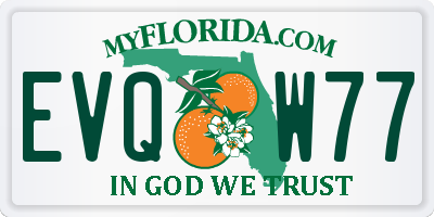 FL license plate EVQW77