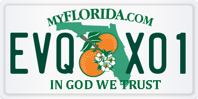 FL license plate EVQX01