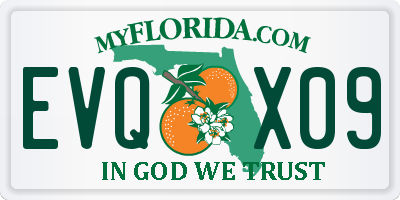 FL license plate EVQX09