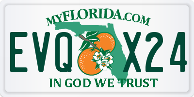 FL license plate EVQX24