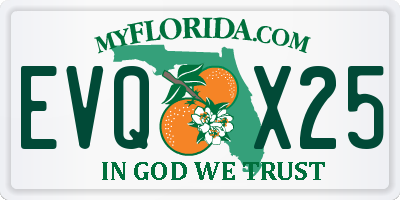 FL license plate EVQX25