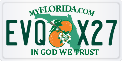 FL license plate EVQX27