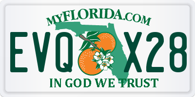 FL license plate EVQX28