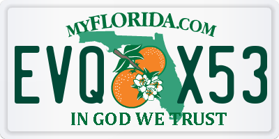 FL license plate EVQX53