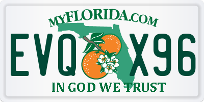 FL license plate EVQX96