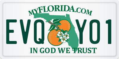 FL license plate EVQY01