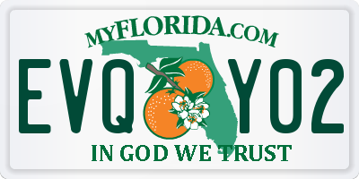 FL license plate EVQY02
