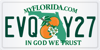 FL license plate EVQY27