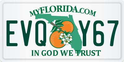 FL license plate EVQY67