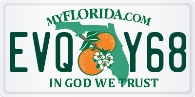 FL license plate EVQY68