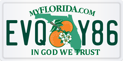 FL license plate EVQY86