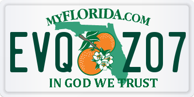 FL license plate EVQZ07
