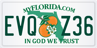 FL license plate EVQZ36