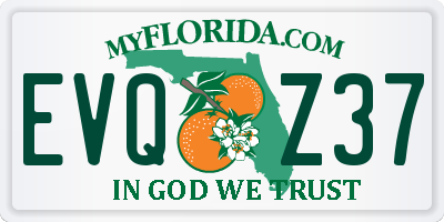 FL license plate EVQZ37