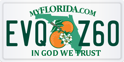 FL license plate EVQZ60