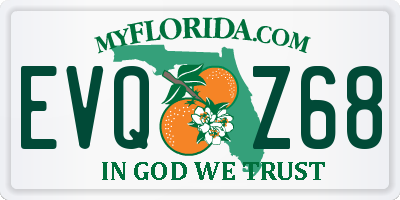 FL license plate EVQZ68