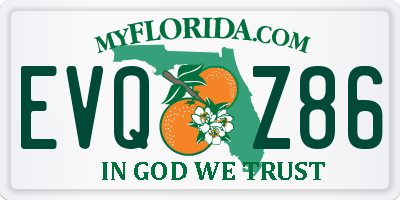 FL license plate EVQZ86
