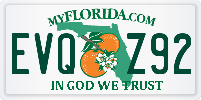 FL license plate EVQZ92