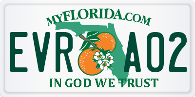 FL license plate EVRA02