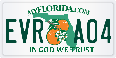 FL license plate EVRA04