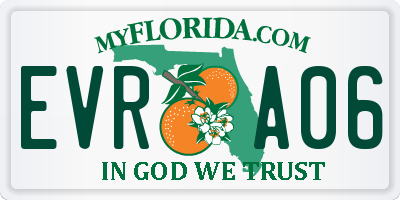 FL license plate EVRA06
