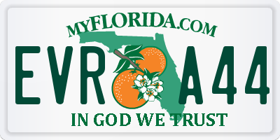FL license plate EVRA44