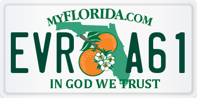 FL license plate EVRA61