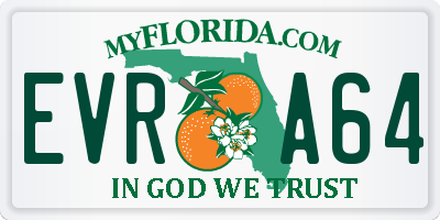 FL license plate EVRA64