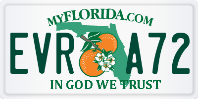 FL license plate EVRA72