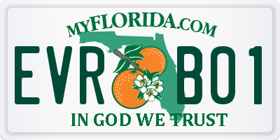 FL license plate EVRB01